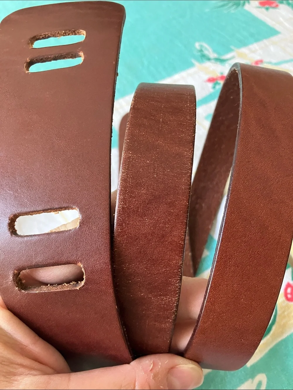 Lole Brown Leather Belt, L/XL